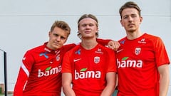 Odegaard, Haaland y Sander Berg.