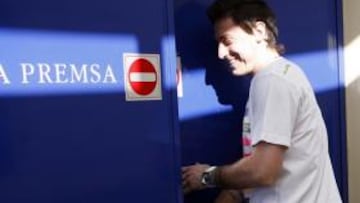 <b>DESENFADADO. </b>Cristian Álvarez, ayer, en la sala de prensa de la Ciudad Deportiva de Sant Adrià.