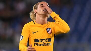 Griezmann se lamenta tras una ocasión fallada.