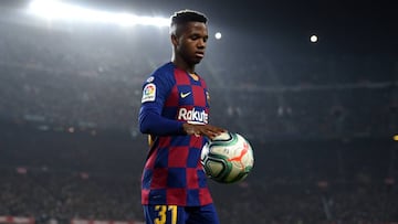 Ansu Fati, en el Camp Nou.