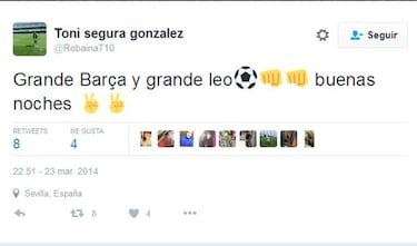 Toni Segura, fichaje del Madrid y culé: "Gran Barça y gran Messi"