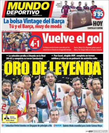 Portadas de la prensa deportiva