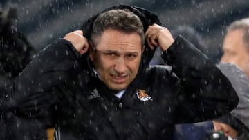 Eusebio Sacrist&aacute;n, t&eacute;cnico de la Real Sociedad.