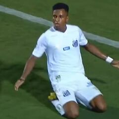 Rodrygo rebosa talento y se exhibe en la goleada del Santos