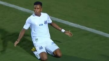 Rodrygo rebosa talento y se exhibe en la goleada del Santos