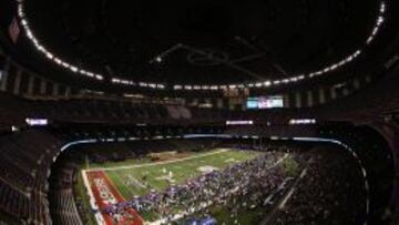 El Superdome de Nueva Orleans reventará hoy para ver el choque entre 49ers y Ravens. La expectación es máxima. En la foto, los equipos atendiendo a la prensa.