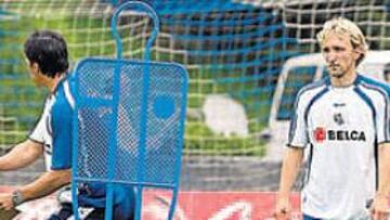 <b>ENFADO. </b>Rivas no se entrenó ayer. Coleman recrimina al manchego sus palabras y su actitud.