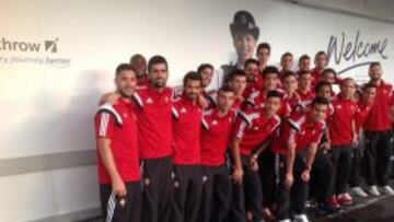 La plantilla de Osasuna, durante la pretemporada.