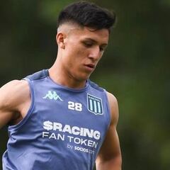Catriel Cabellos, de pretemporada en Racing Club