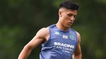 Catriel Cabellos, de pretemporada en Racing Club