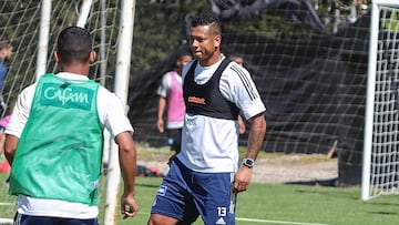 Fredy Guarín durante un entrenamiento con Millonarios.