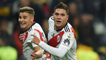 La anotación del volante de River Plate ante Rosario Central trajo recuerdos a los seguidores del Millonario. Lo comparan con el gol del título en el Bernabéu.