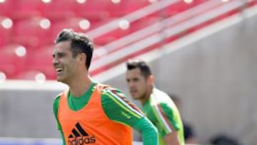 Rafael M&aacute;rquez en un entrenamiento con la Selecci&oacute;n Mexicana, en Dallas.