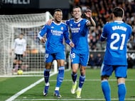 08/02/26 PARTIDO PRIMERA DIVISION
VALENCIA - REAL MADRID
ALEGRIA GOL 0-2 KYLIAN MBAPPE
ALVARO CARRERAS