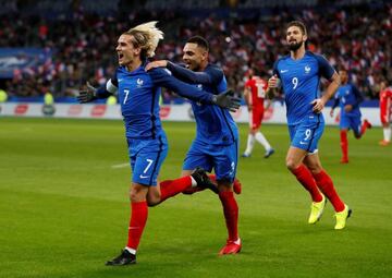 Antoine Griezmann after scoring against Wales