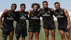 Vinicius, Rodrygo, Marcelo, Militao y Casemiro, los brasile&ntilde;os del Real Madrid.