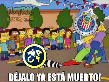 Paliza de Chivas al América en la cancha y en los memes