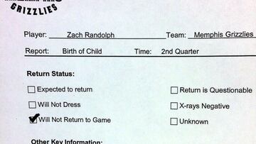 Randolph abandona el partido para ver nacer a su hijo