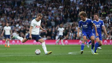 Tottenham Hotspur's Harry Kane during the Premier League match between Tottenham Hotspur and Leicester City at Tottenham Hotspur Stadium on September 17.