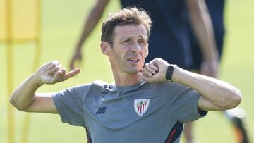 Ziganda entrenando en Lezama.