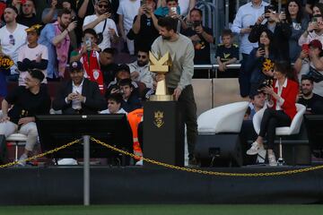 El exfutbolista Gerard Piqué, creador del evento, en las finales de la Kings League.