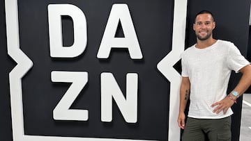 Mario Suárez en las oficinas de DAZN, en Madrid.