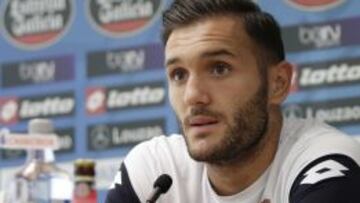 Lucas Pérez, durante una rueda de prensa.