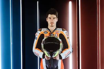 El piloto español nacido en Palma de Mallorca, Joan Mir, durante la presentación de la nueva moto de Repsol Honda.