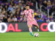 Mar 1, 2026; Orlando, Florida, USA; Inter Miami CF forward Lionel Messi (10) scores a goal against Orlando City in the second half at Inter&Co Stadium. Mandatory Credit: Nathan Ray Seebeck-Imagn Images