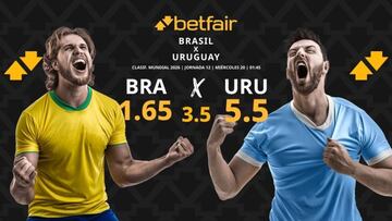 Brasil vs. Uruguay: horario, TV, pronósticos, estadísticas y clasificación