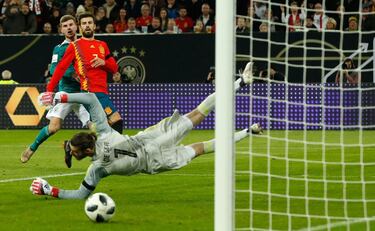 Timo Werner, Piqué y David de Gea.
