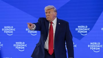 El presidente de Estados Unidos, Donald Trump, durante la 56.ª edición del Foro Económico Mundial (FEM) en Davos, Suiza, el 21 de enero de 2026.