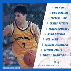 Kukoc, Meneghin y Luyk lideran un ranking de los 50 mejores