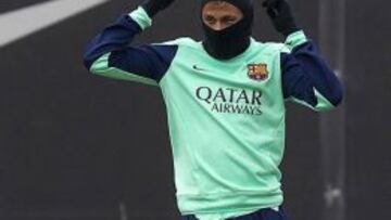 Neymar, en el entrenamiento