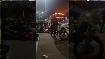 Hinchas Atlético Bucaramanga en la ciudad de Bogotá