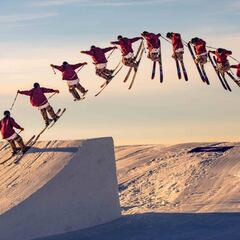 Vídeo de la espectacular sesión de saltos al atardecer en Sierra Nevada