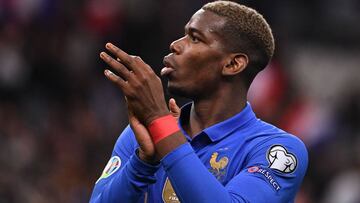 Pogba, en el partido de Francia contra Islandia.