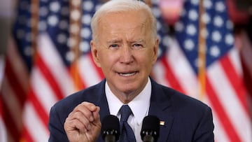 U.S. President Joe Biden speaks about his $2 trillion infrastructure plan during an event to tout the plan at Carpenters Pittsburgh Training Center in Pittsburgh, Pennsylvania, U.S., March 31, 2021. REUTERS/Jonathan Ernst