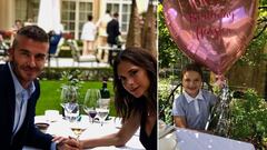 Im&aacute;genes de David y Victoria Beckham celebrando su 19&ordm; aniversario de bodas y de su hija peque&ntilde;a, Harper Seven, con un globo el d&iacute;a de su s&eacute;ptimo cumplea&ntilde;os.