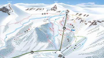 Mapa de pistas de Vallter 365