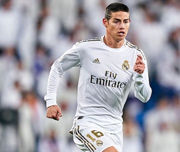 James Rodríguez during his less-impressive second spell with Real Madrid, after swapping 10 for 16.