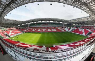 This file photo taken on October 4, 2016 shows the Kazan Arena Stadium ahead of the World Cup 2018 football tournament.