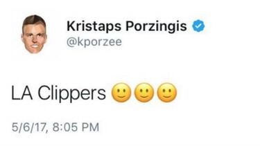Porzingis y el tuitgate: "Fui hackeado; alert a twitter"