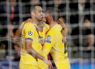 Barcelona players celebrate