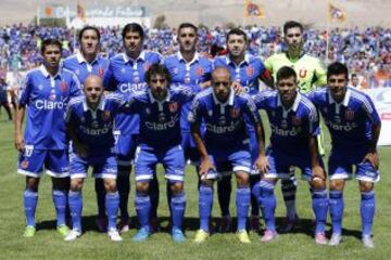 Fecha 1 vs Cobresal: Herrera; Corujo, González, Suárez, Roja; Pereira, Espinoza, Lorenzetti, Fernández, Rubio y Gutiérrez.