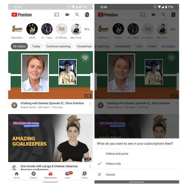 Las nuevas etiquetas de YouTube te muestran los videos pendientes de acabar