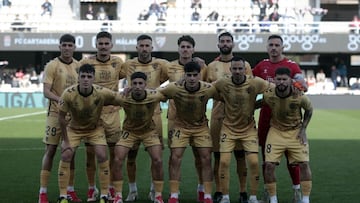 Alineacióndel Málaga en Cartagena.