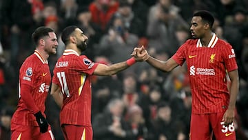 Cody Gakpo, Curtis Jones and Mohamed Salah scored the goals as Liverpool came from behind to beat Leicester at Anfield.