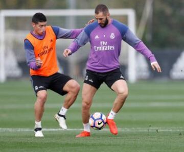 Real Madrid entrena pensando en el Athletic Bilbao, por la Liga de España.