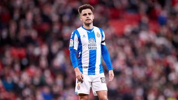 Oscar Melendo of RCD Espanyol looks on during the Spanish league match of La Liga Santander, between Athletic Club and RCD Espanyol at San Mames on 7 of February, 2022 in Bilbao, Spain.
 AFP7 
 07/02/2022 ONLY FOR USE IN SPAIN